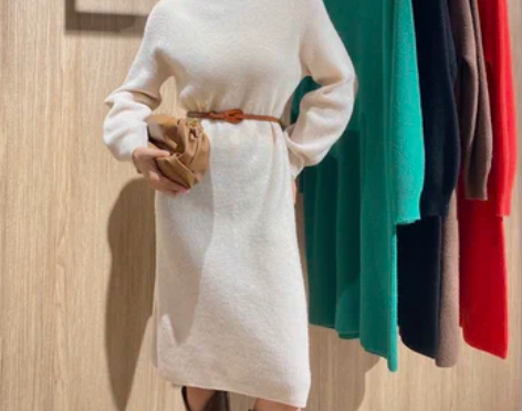 转卖【老罗定制】100绵羊毛一线成衣连衣裙...