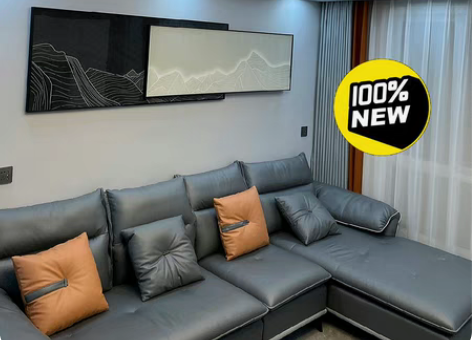 包邮背有靠山客厅装饰画轻奢抽象叠加沙发背景...