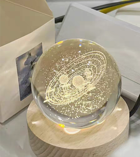 包邮【实体店关闭】宇宙系列水晶球小夜灯桌面...