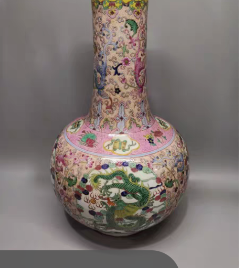 包邮老瓷器 老花瓶 完整 全手绘 包老 价...