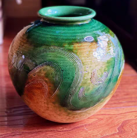 包邮日本回流瓷器。信樂烧大尺寸花瓶一只。 ...