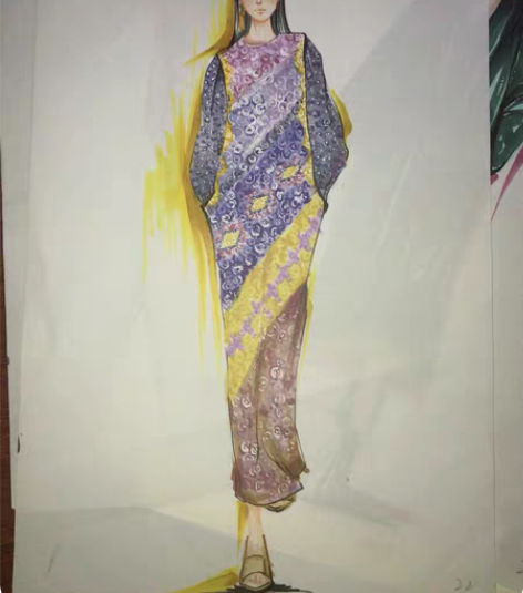 包邮服装效果图手绘马克笔彩铅时装画服装画 ...
