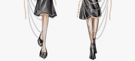 包邮服装效果图款式图时装画插画设计线稿代画...