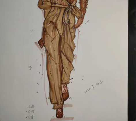 服装设计手绘画 A4纸大小 一张35 感兴...