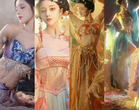 子颂东方美学游园惊梦汉服 敦煌舞蹈服 VI...