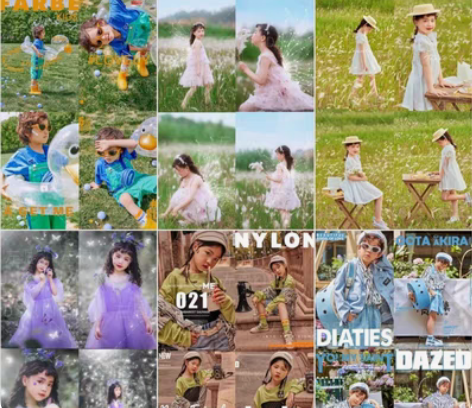 包邮外景潮童样片夏季发布 外景样片服装全部...