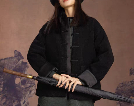 转卖RECLUSE宗镜国潮羊羔绒加厚外套新...