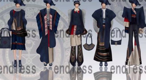 系列服装效果图源文件、款式图、线稿、草稿、...