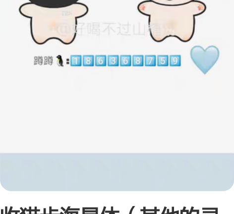 收猫步海星体（其他的灵能棉花娃娃也收TT）...