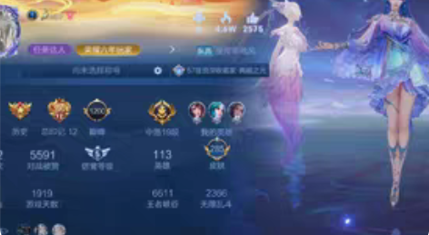 王者荣耀共号，贵族10，6水晶，287皮，...
