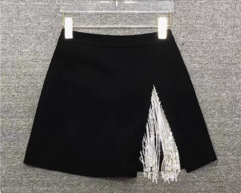 流苏半身裙高腰春夏短裙韩版网红同款女裙防走...