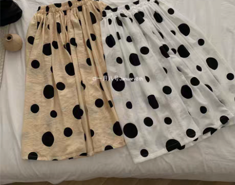 转卖法式复古波点 芭蕾伞裙  百搭显瘦 半...