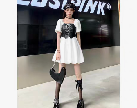 转卖松本丧丧假两件花苞裙女收腰2021夏季...