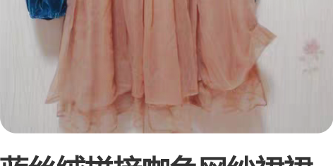 蓝丝绒拼接咖色网纱裙裙[相机] 满满宫廷公...