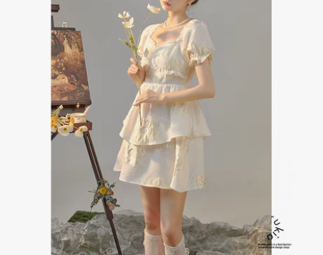 转卖RUKIA/ 法式宫廷公主风连衣裙假两...