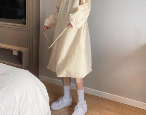 转卖自制学院风连衣裙可爱甜美日系polo领...