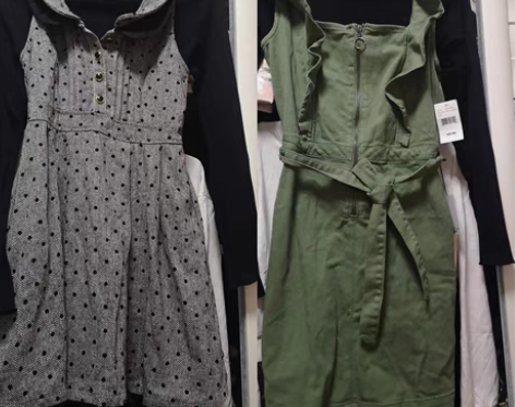 包邮66两件全新日系公主甜美淑女通勤背带娃...