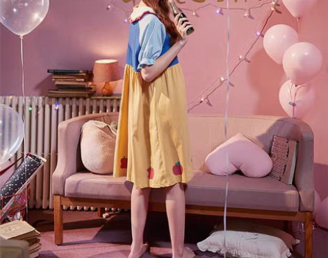 转卖【狂欢价】春夏睡衣女夏季海军风少女睡裙...