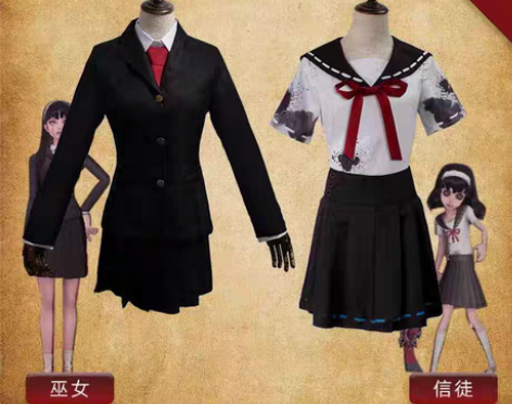 包邮第五人格川上富江信徒cos衣服+发箍+...