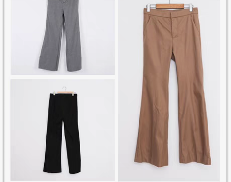 转卖版型超好 到仓库家人就自留 高腰毛呢阔...