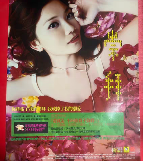 包邮个人珍藏梁静茹 丝路原版唱片宣传海报 ...