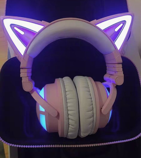 包邮全新妖舞猫耳电竞耳机,3G头戴式,无线...