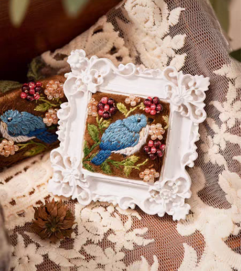 娃屋道具 原创手作刺绣画 bjd  ob1...