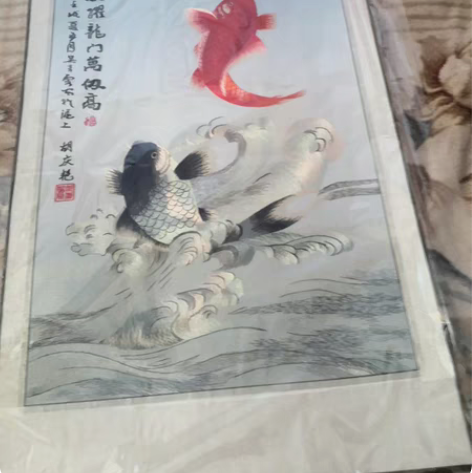 胡庆艳的刺绣长80x45厘米未装裱，有喜欢...