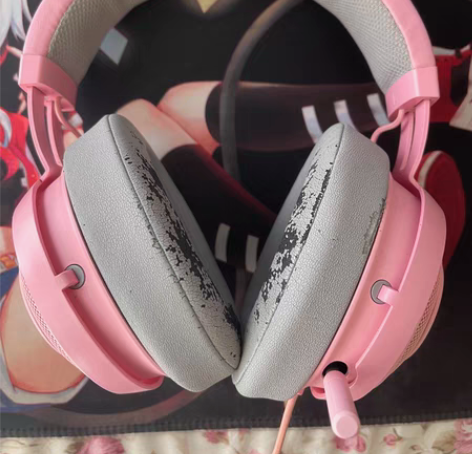 包邮雷蛇 粉色北海巨妖v2 游戏耳机带麦有...