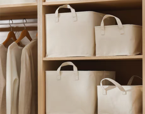 转卖衣服收纳筐布艺装玩具衣物收纳箱帆布框家...