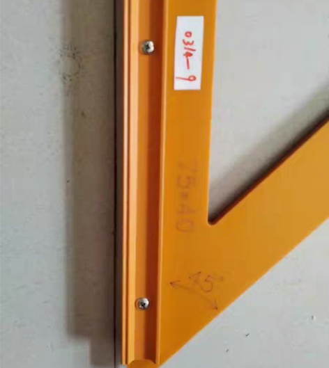 包邮电木三角板90度直角靠尺拐尺两面刻字装...