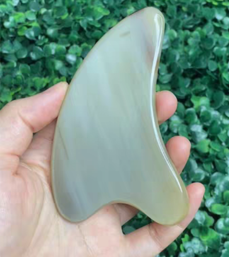 包邮7mm厚度天然牦牛角三角板刮痧板（35...