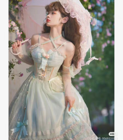 Lolita出租】【泸州发货】朝花夕拾绿色...