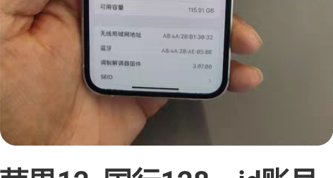苹果12  国行128，id账号已退，面容...