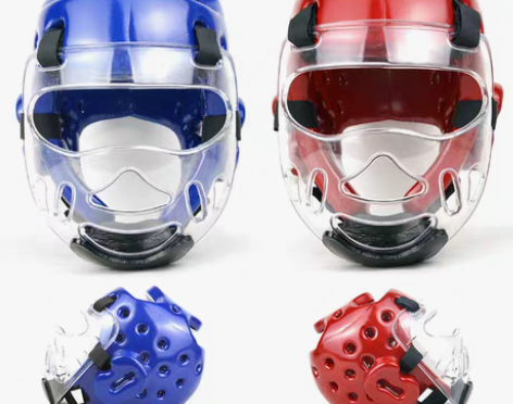 转卖实战跆拳道护脸护面透明防护面罩 空手道...