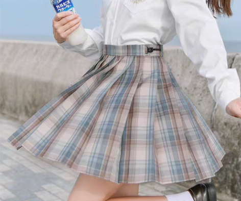 转卖【全新包邮】原创格纹森女部落半岛茶JK...