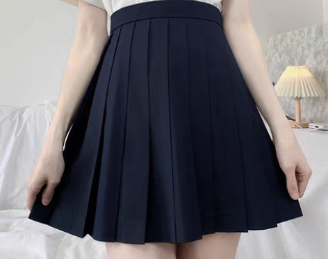 转卖JK半裙送小腿袜 M码绛色(藏青)买小...