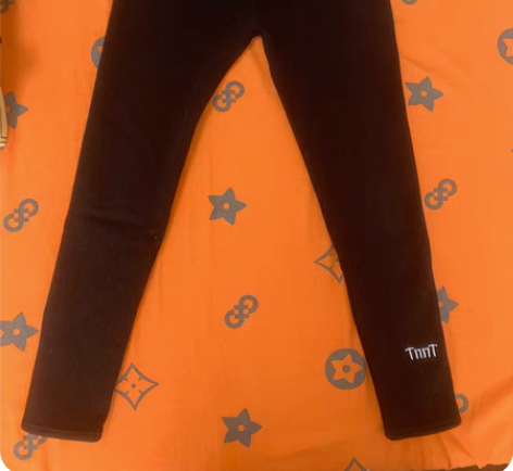 包邮螺纹纯棉字母女高腰外穿弹力显瘦大码加绒...