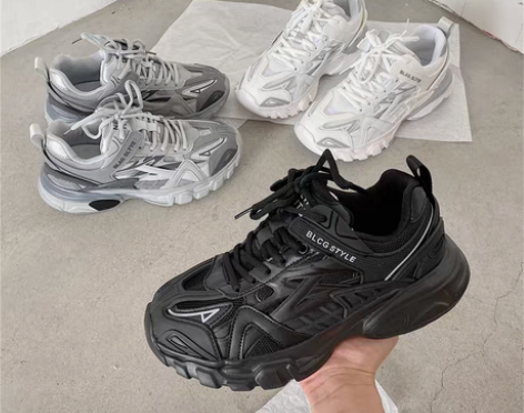 转卖ins复古老爹鞋男韩版原宿风学生厚底增...