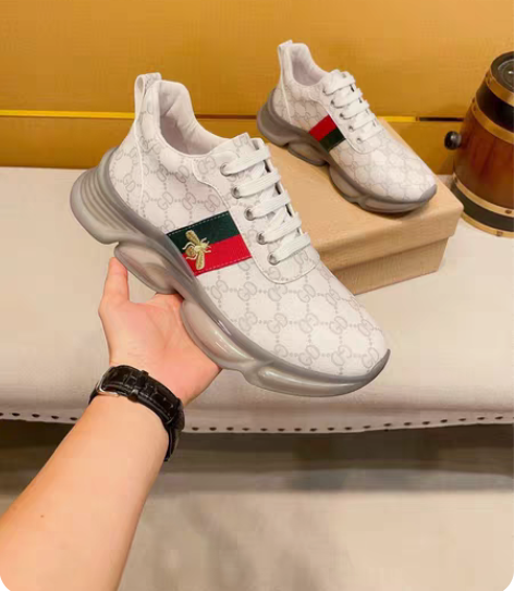 包邮新品欧美潮牌男鞋运动鞋GD印花真皮亮皮...