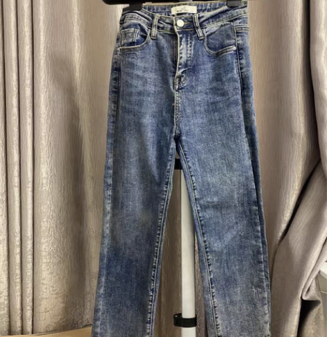 牛仔裤蓝直筒复古蓝m码 感兴趣的话点“我想...