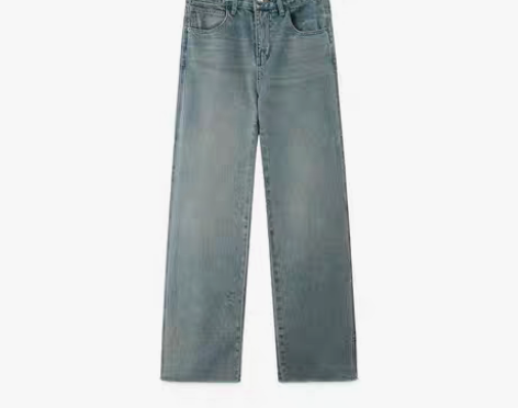 转卖Creamsu叙白 复古做旧毛边牛仔裤...