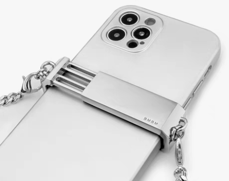 转卖BMBM手机夹 斜挎链手机链配件 金属...