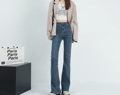 转卖ASUZ辣妹牛仔裤女微喇2022年秋季...