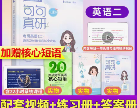 转卖2024考研英语句句真研英语一英语二田...