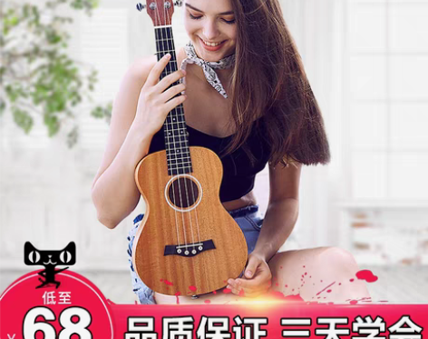 转卖尤克里里初学者学生成人女男儿童21寸2...