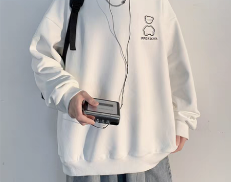 转卖华夫格加绒卫衣男士春秋冬季潮牌over...