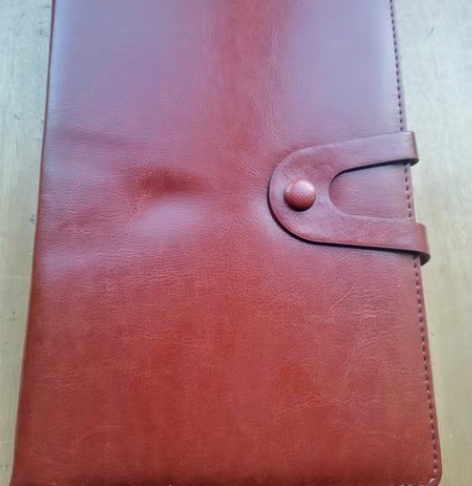 皮面带扣笔记日记本 叶博文具 18k  办...