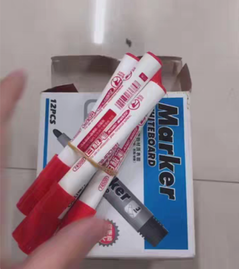 50支全新的红色白板笔，可以加墨，可擦，3...