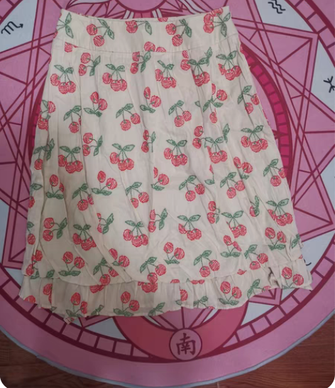 包邮JM刺绣樱桃SK 日牌，均码，纯棉，樱...